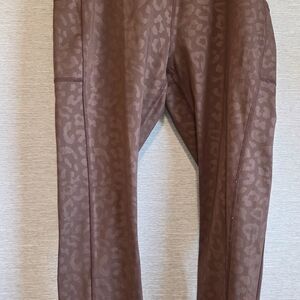 Brown Leopard Print Leggings